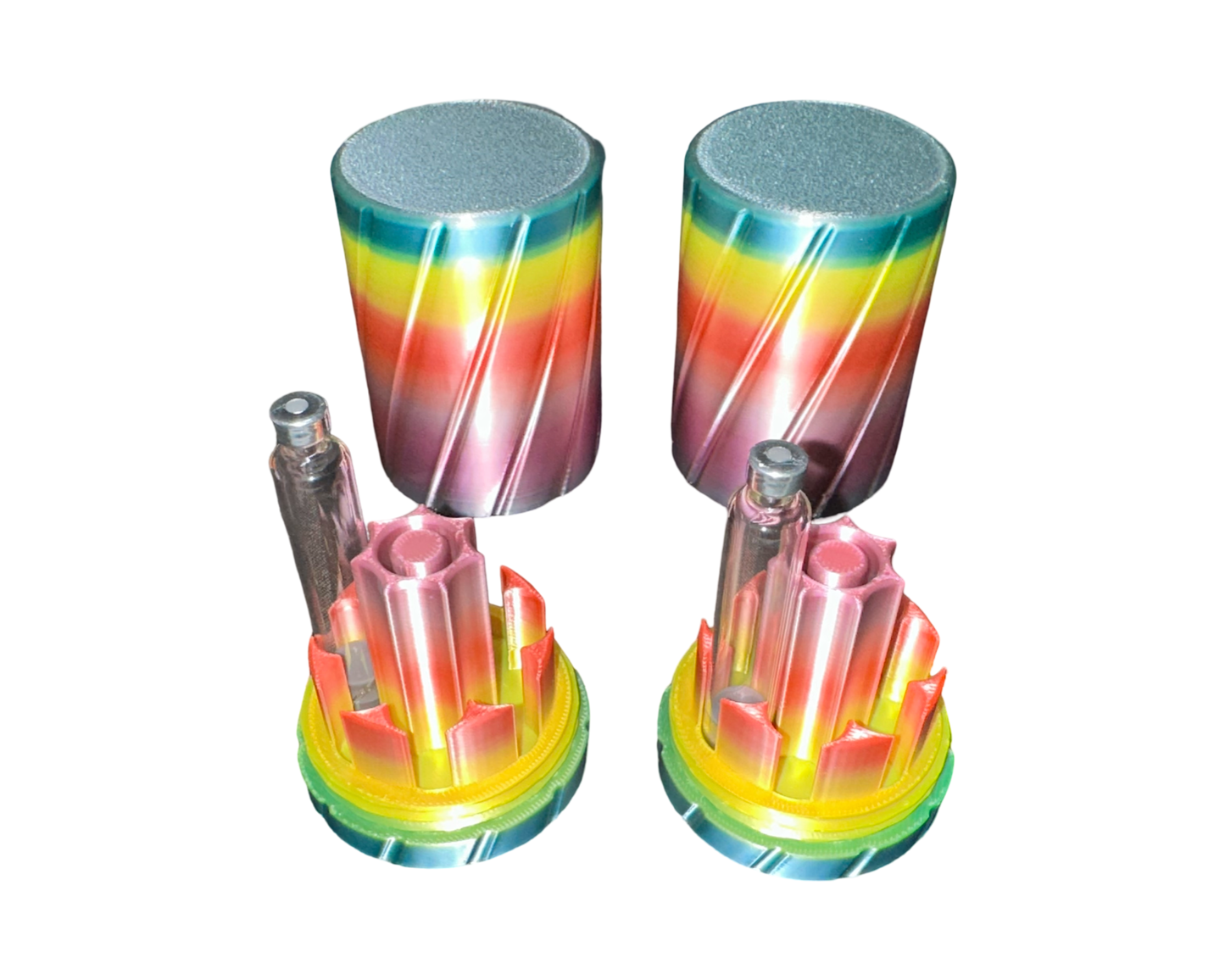 x2 3ml Peptide Pen Cartridge Holder W/Purge - Rainbow #2