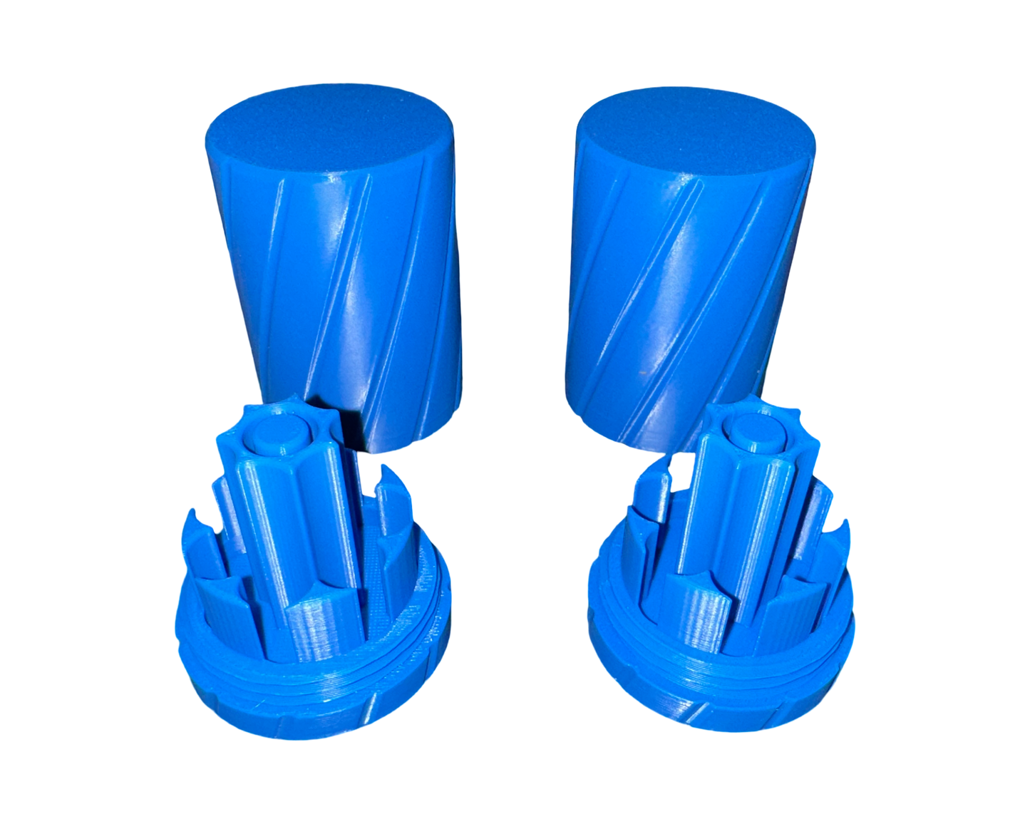 x2 3ml Peptide Pen Cartridge Holder W/Purge - Blue Gray