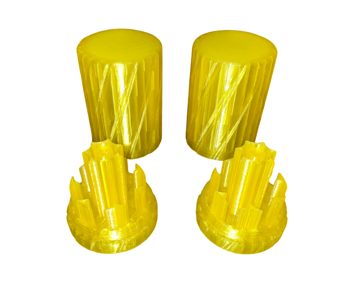 x2 3ml Peptide Pen Cartridge Holder W/Purge - Transparent Yellow