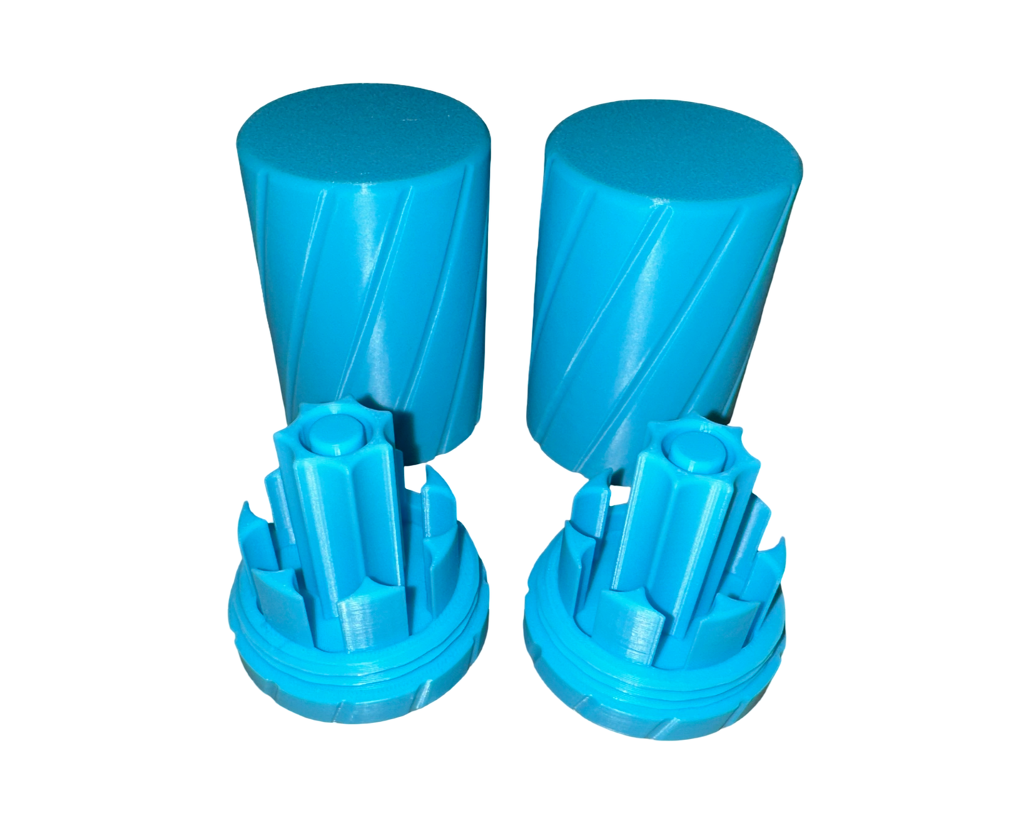 x2 3ml Peptide Pen Cartridge Holder W/Purge - Sky Blue