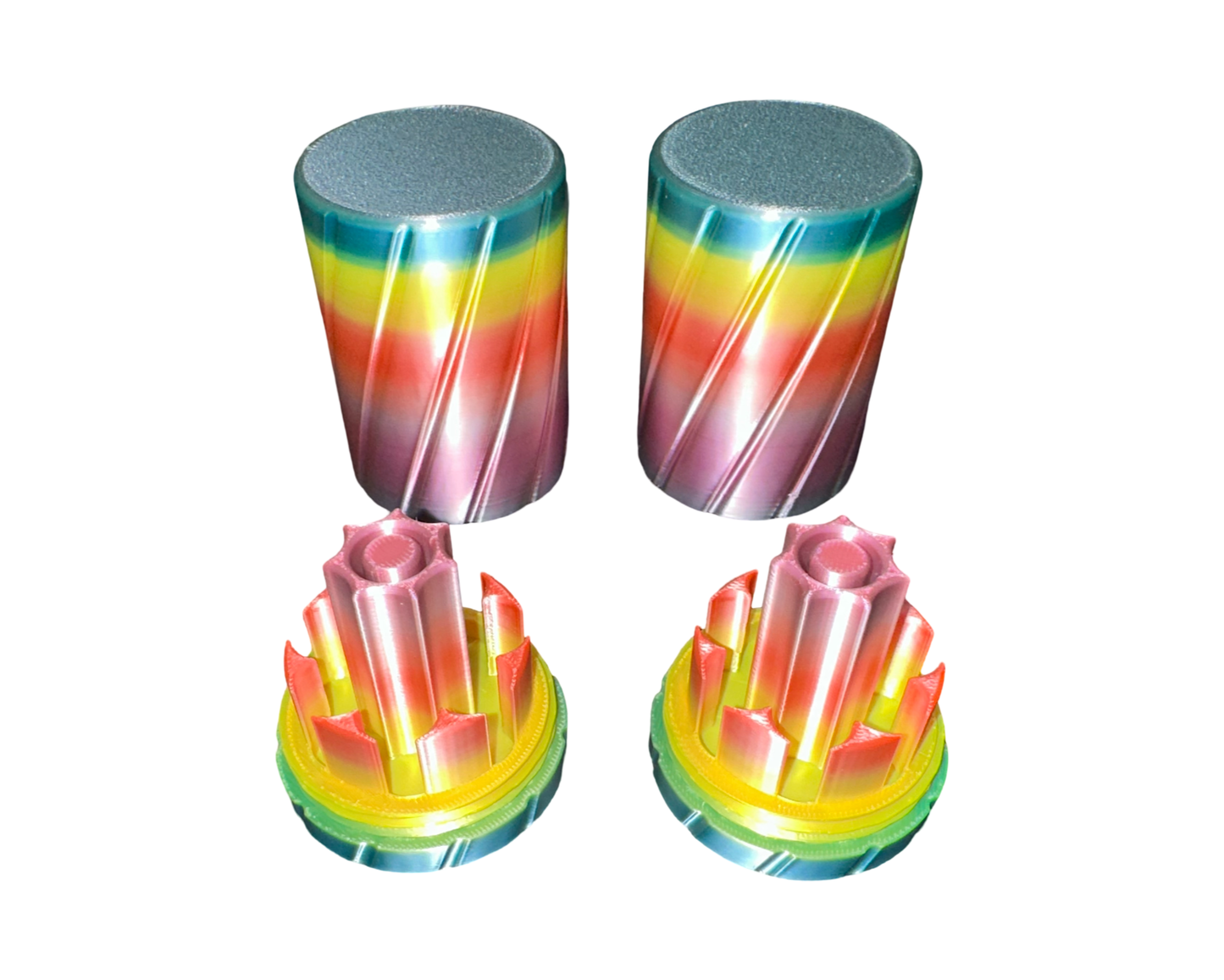 x2 3ml Peptide Pen Cartridge Holder W/Purge - Rainbow #2