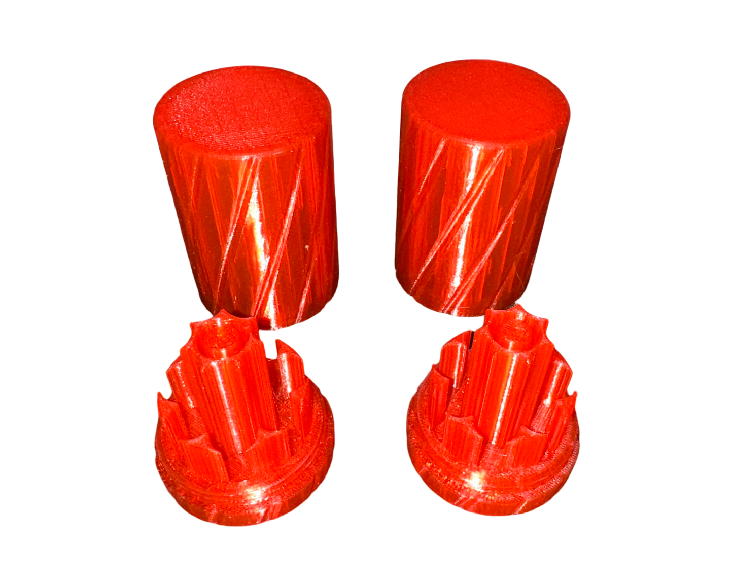 x2 3ml Peptide Pen Cartridge Holder W/Purge - Transparent Red