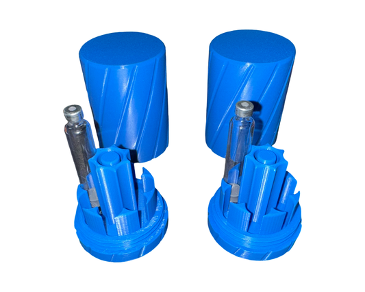 x2 3ml Peptide Pen Cartridge Holder W/Purge - Blue Gray