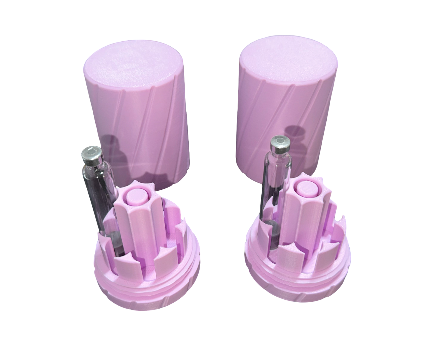 x2 3ml Peptide Pen Cartridge Holder W/Purge - Almond Purple