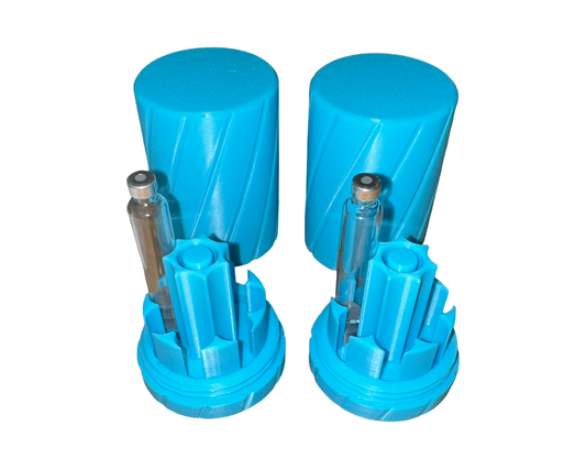 x2 3ml Peptide Pen Cartridge Holder W/Purge - Sky Blue